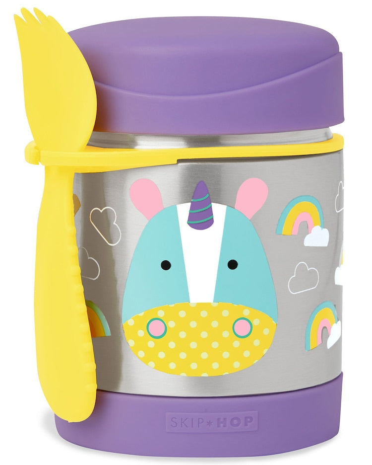 Pote térmico infantil com talher unicórnio lilás | Skip Hop