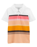 Camisa Polo Infantil Faixa Mulitcor Tam 2 a 5