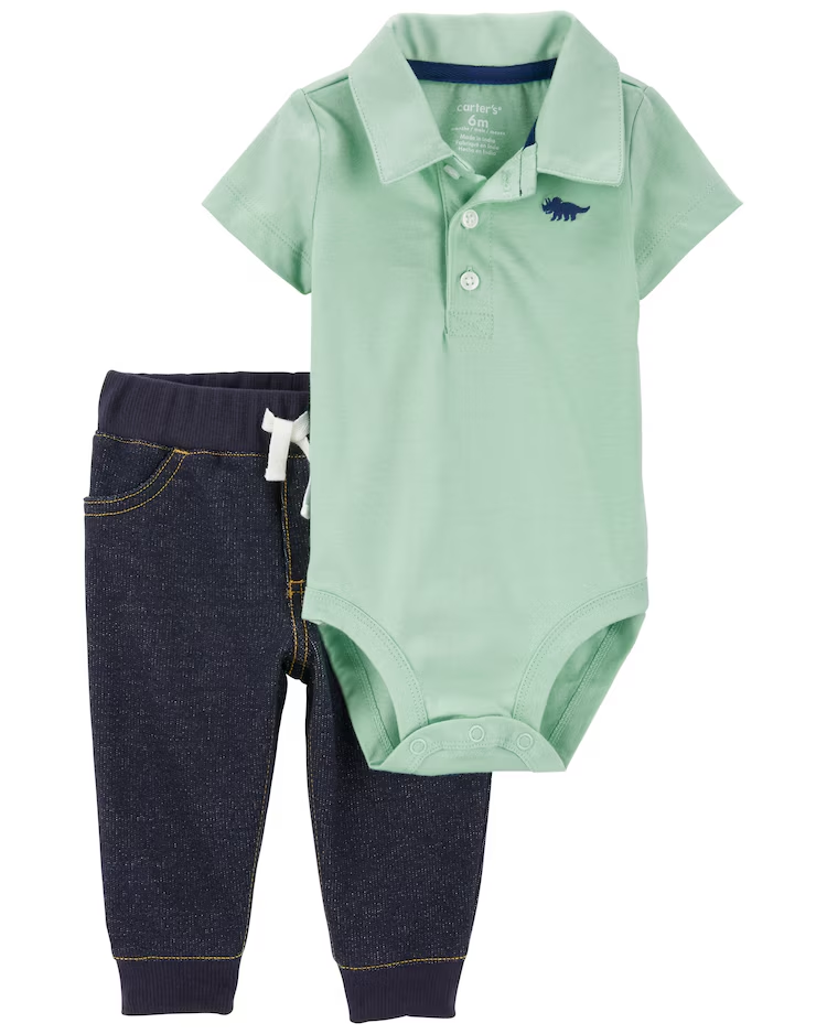 Conjunto longo bebê 2 peças avião multicor |