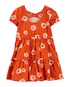 Vestido curto infantil evasê marias floral vermelho |