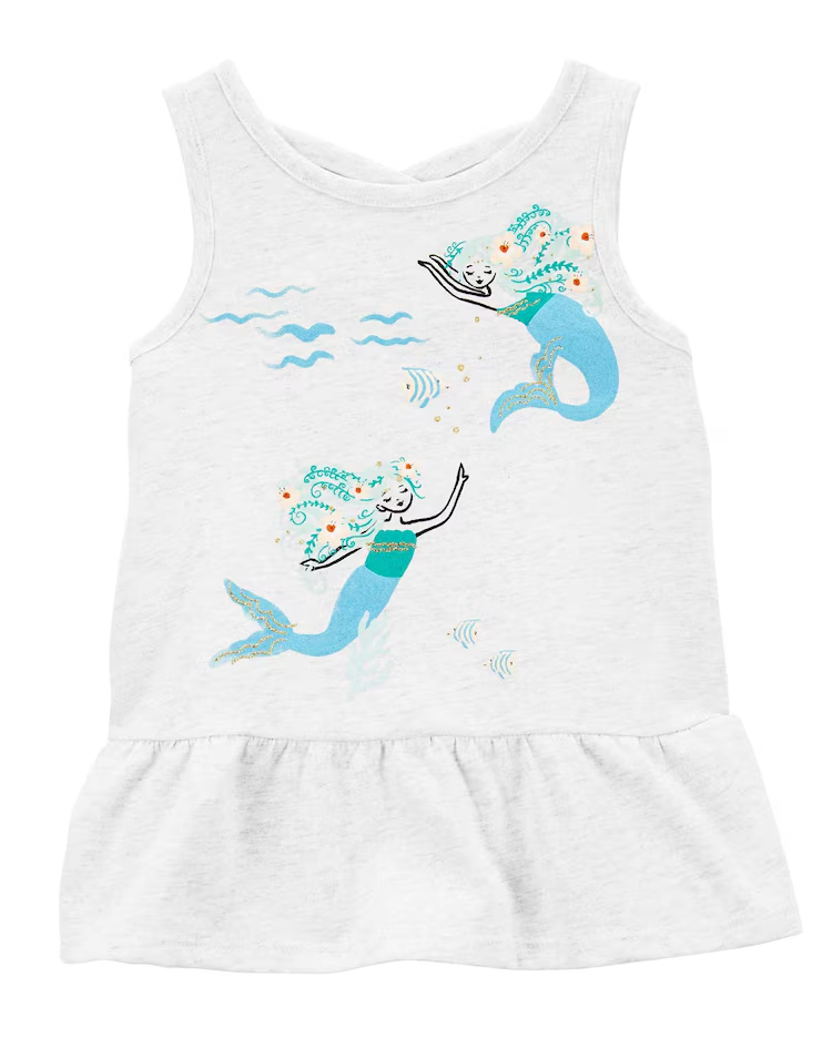 Regata infantil sereias com babado branca |