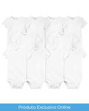 Kit body bebê 10 peças manga curta branco |