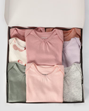 Kit body bebê 8 peças manga curta lisos e cerejas + caixa presente M multicor | Carter's