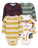 Kit body bebê 4 peças com listras multicor |