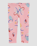 Calça legging infantil borboletas rosa |