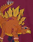 Camiseta infantil manga longa stegosauru vinho |