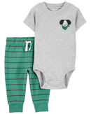 Conjunto longo bebê 2 peças cachorro listrado multicor | Carter's