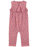 Macacão bebê barra dobrada floral rosa | Carter's