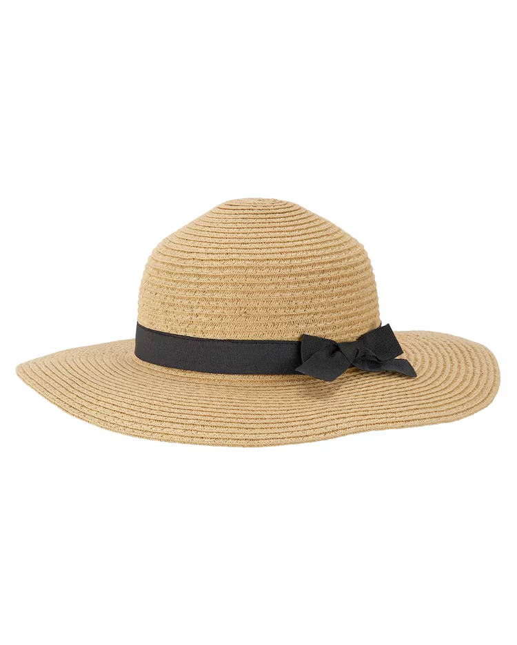 Chapéu de praia bebê com laço bege | Carter's