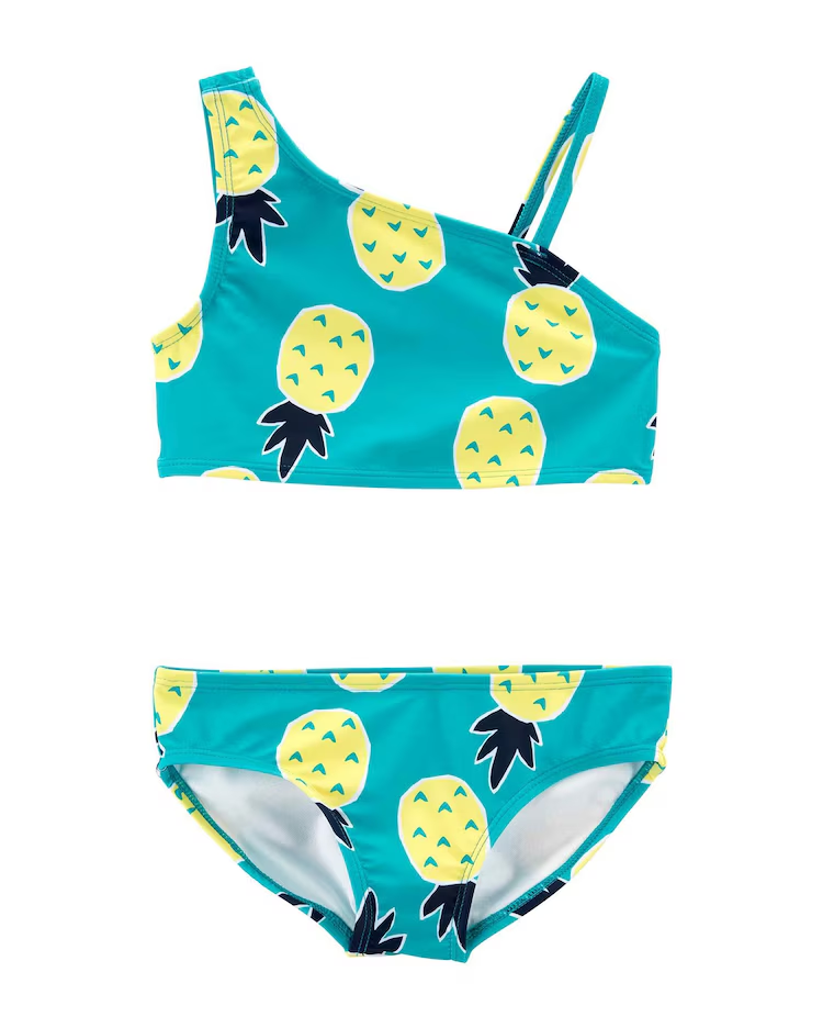 Biquíni infantil abacaxi azul |